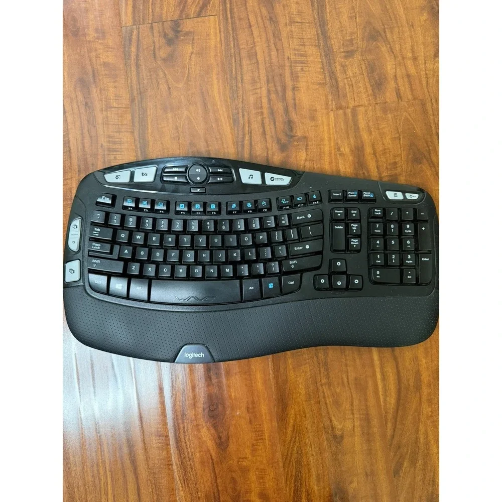 Logitech K350 Wireless Comfort Wave Ergonomic Keyboard NO DONGLE